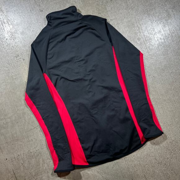 Nike Dri-Fit Track Jacket Black Red Full Zip Running Jacket Small - Picture 2 of 7